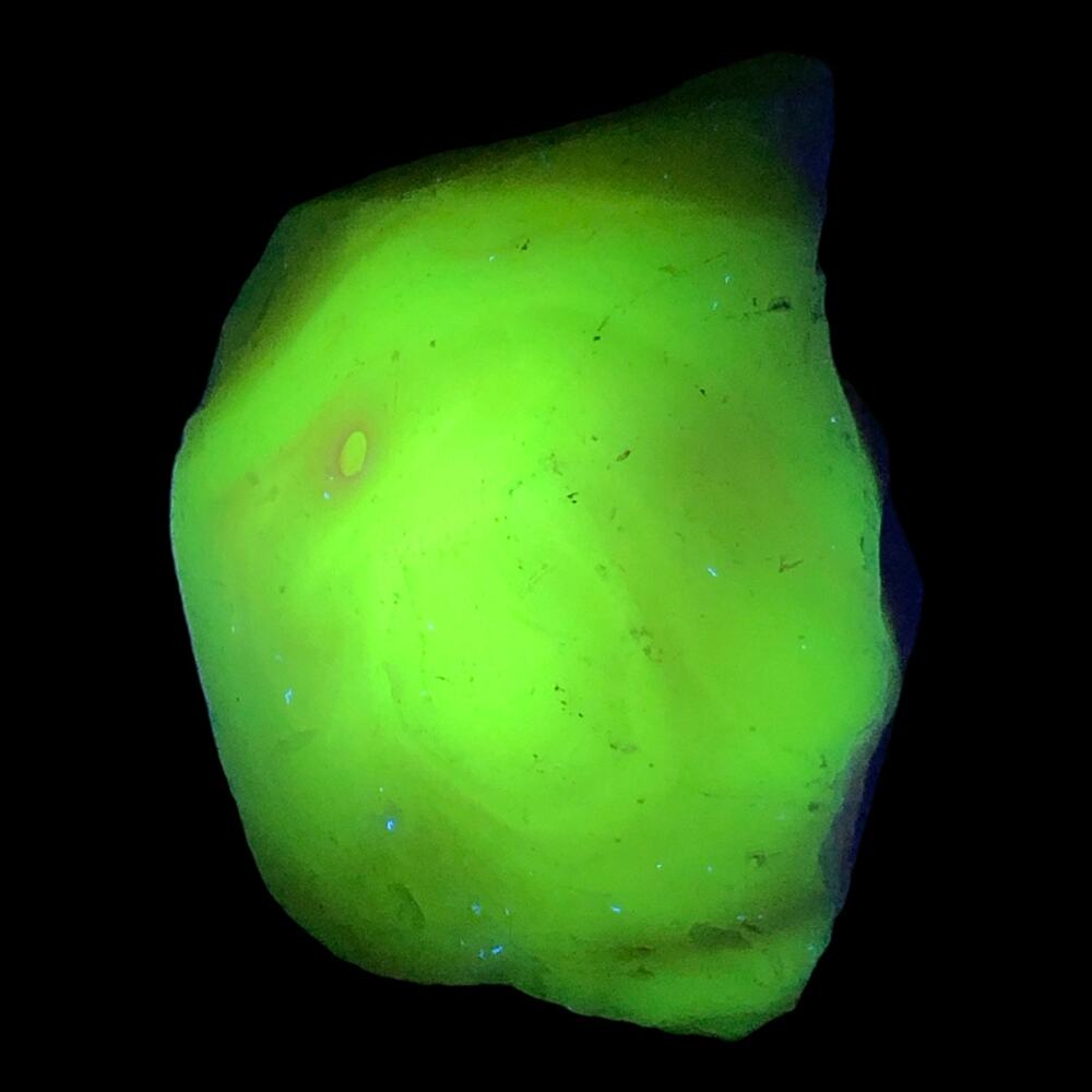 Pink Swirl Art‎ Glass Cullet Glowing Opaque Uranium Slag #4GX97